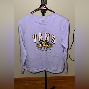 Vans Lavender Long Sleeve Tee with Logo